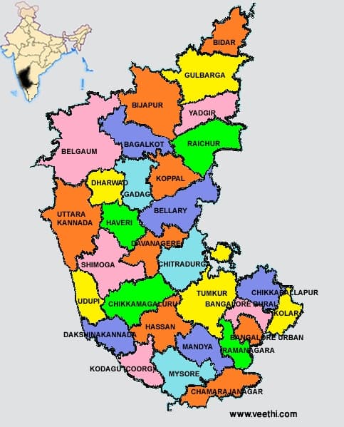 கர்நாடகா வரைபடம்